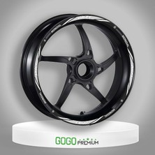 Gogo Premium Mondial Drift L Uyumlu Beyaz 1 Set Jant Şeridi