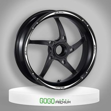 Gogo Premium Siyah Beyaz Pulsar Uyumlu Reflektörlü 1 Set Jant Şeridi