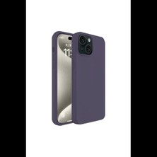 Apple iPhone 15 Kılıf First Silikon - Mürdüm