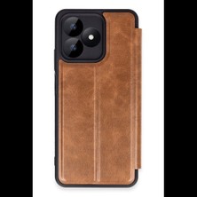 Realme Note 50 4g Kılıf Flip Cover - Taba