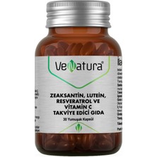 Venatura Vitamin C, Lutein, Zeaksantin ve Resveratrol İçeren 30 Kapsül Takviye Edici Gıda