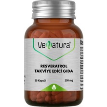 Venatura 30 Kapsül Resveratrol Takviye Edici Gıda Türkiye Menşeli 11 Yaş Üstü Kullanıma Uygun
