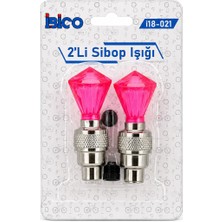 Efnaz Style 2pcs Pembe Elmas Kesim Prizma Model Sibop Işık Pilli Bisiklet - Motor - Araç Hareket Sensörlü İ18-021