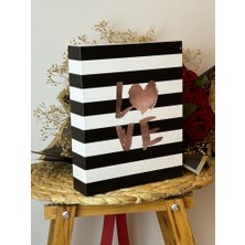 Şanal Rabsev Fotoğraf Albümü 15X21CM 100 Fotoğraf Kapasiteli Renkli Love Desenli Anı Albümü