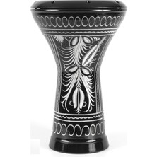 Çömlek Darbuka Erzincan Işlemeli Siyah
