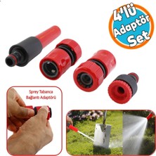 Hortum Sulama Başlığı Seti Su Tabanca Bağlantı Ekleme Aparatı Eki Bahçe Sulama Adaptörü 4