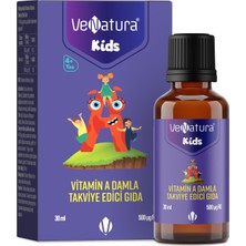 Venatura Kids 30 ml Vitamin A Damla Takviye Edici Gıda 4-10 Yaş Çocuklar İçin Özel Formül
