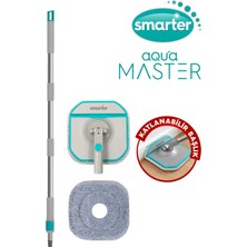 SMARTER Aqua Master Otomatik Temizlik Seti Sap+Plate+Mop Temiz & Kirli Suyu Ayırma Özelliği Otomatik Temizlik Seti Mop Paspas