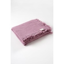Mythriva Tr Brighton 90X100CM Organik 4 Katlı Mürdüm Renk Müslin Battaniye
