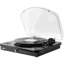 Umie Bemol Siyah Piano Kaplama 10W Bt In, Bt Out, Rca, USB Özellikli Nostaljik Pikap