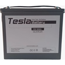 Tesla Akü 12V 65AH Solar Jel Akü (Yeni Üretim) Extra Performans