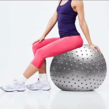 Dikenli Yoga Pilates Aeorobik Jimnastik Topu 65 cm Gri, Tek Ebat, 01GRİ, Gri