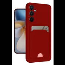 Samsung Galaxy S24 Fe Kılıf Kelvin Kartvizitli Silikon - Kırmızı