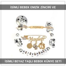 Mythriva Tr Isimli Bebek Emzik Zinciri ve Künye Seti, Gümüş