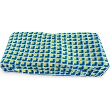 Şanal El Yapımı Tığ Işi Granny Square Battaniye (Mavi)