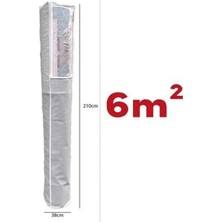 Myg Plus Tex Republic Pencereli Halı Hurcu, Halı Saklama 6m2, 38 x 210 Cm, Gri-Beyaz
