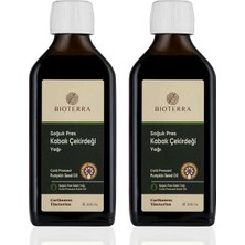Bioterra Kabak Çekirdeği Yağı – Soğuk Pres, Katkısız Çok Amaçlı Yağ 200 ml x 2 Adet (Ikili Avantaj Paketi)