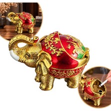 Sunup SN-38891 Kırmızı Gold Fil Figürlü Dekoratif Küllük
