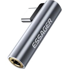 L Tipi Type-C To 3.5mm Aux Dönüştürücü Type-C To 3.5mm Kulaklık Dönüştürücü Ses Dönüştürücü Kablo
