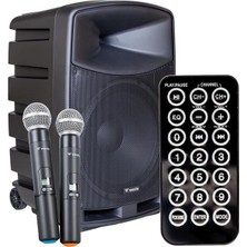 westa WAP-12505 12'' 300W 2 Yollu Bluetooth Şarjlı Kabin Hoparlör