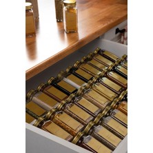 18'li Baharatlık Seti, 120 Ml, Gold Kapak ve Etiketli Standsız Takım