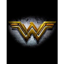 Zepplin Giyim Wonder Woman Gold Logo Büyük Sırt Patch Yama