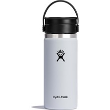 Gy Atelier Geniş Flex Sip Kapaklı Termos 473 ml (16 Oz) - Beyaz
