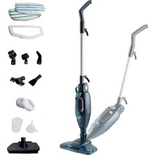 Gy Atelier 4175 Buharlı Paspas, Katlanabilir, 10'u 1 Arada, Katlanabilir Buharlı Süpürge, 1500 Watt, 10 Fonksiyon 1 Arada, Aksesuar Seti, Kapasite 350 Cc, Mavi