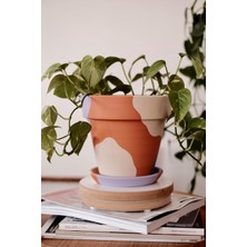 Gy Atelier Terracotta Saksı Lilanın Tonları Konik 16X18