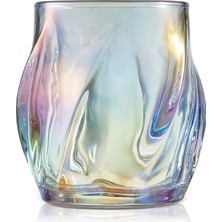 Gy Atelier Viski Bardakları 2'li Set, Renkli Rock Bardağı, 240 ml Içme Bardağı, Yaratıcı Bükümlü Kristal Eski Moda Bardak, Bourbon, Scotch, Kokteyl, Tekila, Şarap, Rom Için