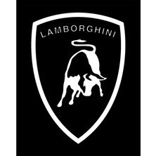 Zepplin Giyim Lamborghini Logo White Büyük Sırt Patch Yama