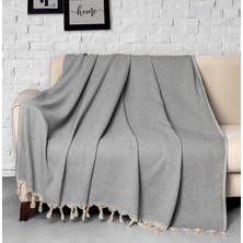 Gy Atelier Denizli Concept Trendy Koltuk Örtüsü Gri 2'li Set 170X230 cm