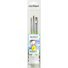 Gy Atelier Fit Sentetik, Seri 4209, Set, 3 Fırça, Çok Yönlü, Akrilik, Gouche, Tempera, Kağıt ve Karton Için, Hobi ve Okul Için, Kısa Sap, Almanya'da Üretilmiştir, Boyut 4, 8, 8