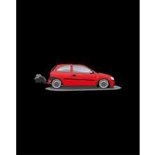 Zepplin Giyim Opel Corsa Red Büyük Sırt Patch Yama
