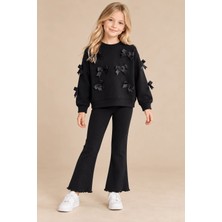 Kız Çocuk Fiyonk Detaylı Alt-Üst Takım