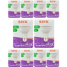 Gy Atelier Şavk 7W 6500K Beyaz Işık PAR20 E27 Duylu LED Spot Ampul, 10 Adet