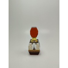 Gy Atelier Mini Boş Cam Seyahat Parfüm Şişesi, Kolay Doldurulabilir, Altın Desenli Kırmızı, Çubuklu/aplikatorlu 3ml