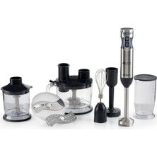 Gy Atelier Multiprep El Blender Seti 7'si 1 Arada 0898/11 - Çok Fonksiyonlu Blender, 7 In 1, 1000 Watt, Paslanmaz 4 Bıçak, Turbo, 2 Lt Hazne, Rendeleme, Dilimleme, 700 ml Sürahi, Buz Kırma