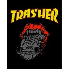 Zepplin Giyim Trasher Rolling Büyük Sırt Patch Yama