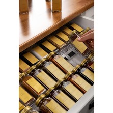 12'li Baharatlık Seti, 120 Ml, Gold Kapak ve Etiketli Standsız Takım 12'li Gold Set