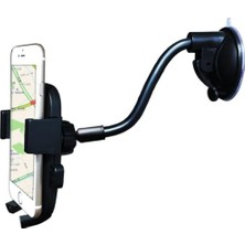 Gy Atelier CT-TTC47 Araç Oto Araba Içi Telefon Tutucu- Cama Yapışan Vantuzlu Teleskobik Sıyah