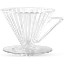 Gy Atelier Kahve Damlatıcı, V60 Yeniden Kullanılabilir Koni Damla Demleme Kahve Filtre Kupası Barista Için, Pctg Güvenli Malzeme, 1-2 Bardak, Şeffaf FC5805