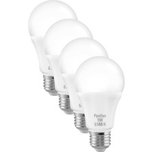 Gy Atelier 4 Adet 9W Beyaz LED E27 Ampul Tasarruflu Lamba 6500 K Beyaz Işık 800 Lümen 9W=60W