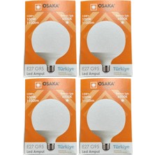 Gy Atelier 15W (100W) 6500K Beyaz Işık E27 G95 LED Ampul, 4 Adet