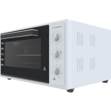 Gy Atelier Mo D6433C W Mini Fırın 50 Lt, 6 Güç Seviyesi, Mekanik Zaman Saati, Çift Cam Kapak