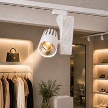 Gy Atelier 40W Beyaz Kasa LED Ray Spot 3000K Beyaz Işık – Lifud Driver, Flicker Free, Alüminyum Gövde
