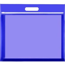 Gy Atelier Mavi Plastik Fermuarlı Proje Dosyası 35X50 cm 1 Adet Tutmaçlı 38X55 cm Resim ve Proje Ödev Dosyası El Tutmalı