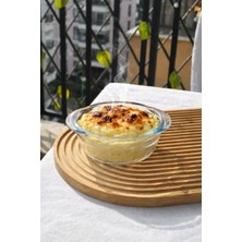 Odea 1 Adet Cam Fırın Kasesi Borline Meze Tabağı Yuvarlak Kase 11X5 cm