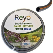 Gy Atelier 1/2'' Örgülü Premium Şeffaf Bahçe Hortumu 25 Metre