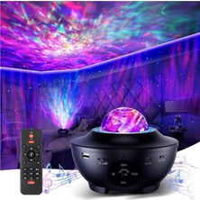 Gy Atelier Galaksi Projeksiyonu, 14 Farklı Işık Yansıtma Modu, Bluetooth Hoparlörlü, Zamanlayıcılı Kapanma, Uzaktan Kumandalı Kullanım, Ayarlanabilir Parlaklık, Yıldızlı Gökyüzü Projektör Gece Lambası